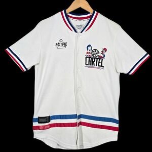 RSINE Cartel Escobar vs‎ Chapo The Simpsons Baseball Jersey Mens Large White